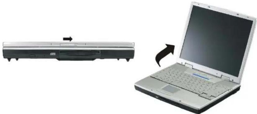 ECS G320 - Ouverture du panneau LCD - 1