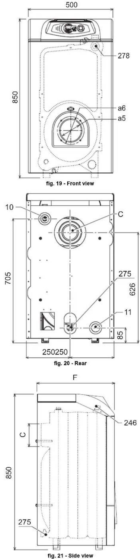 FERROLI Atlas D - Dimensions, connections and main components - 1