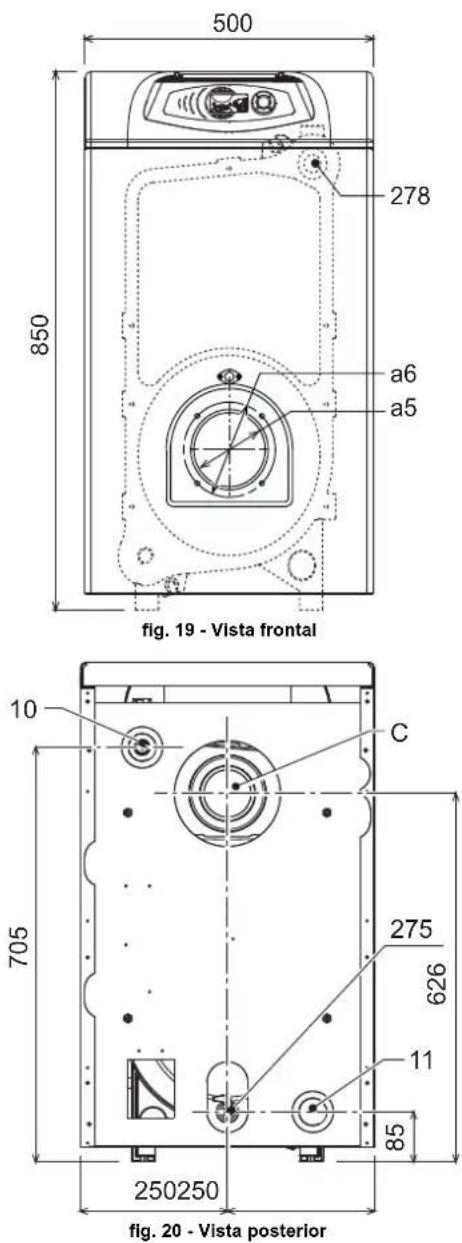 FERROLI Atlas D - Dimensiones, conexiones y componentes principales - 1