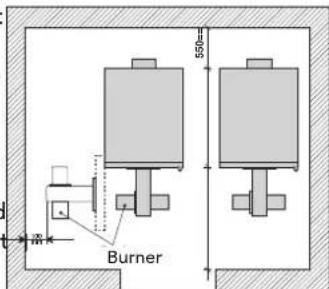FERROLI GN4 N - Positioning the boiler - 1