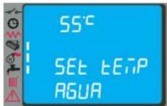 FERROLI AT 18 - Modificacion de la consigna temperatura del agua e de ambiente - 1