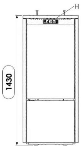 FERROLI AT 18 - Dimensions du poèle AT 18 - 2