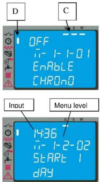 FERROLI AT 18 - Menu 01 - Chrono setting - 2