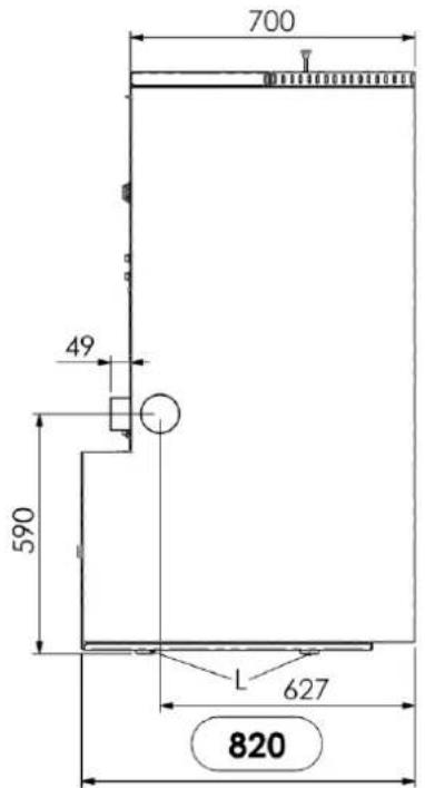 FERROLI AT 18 - Dimensions du poèle AT 18 - 3