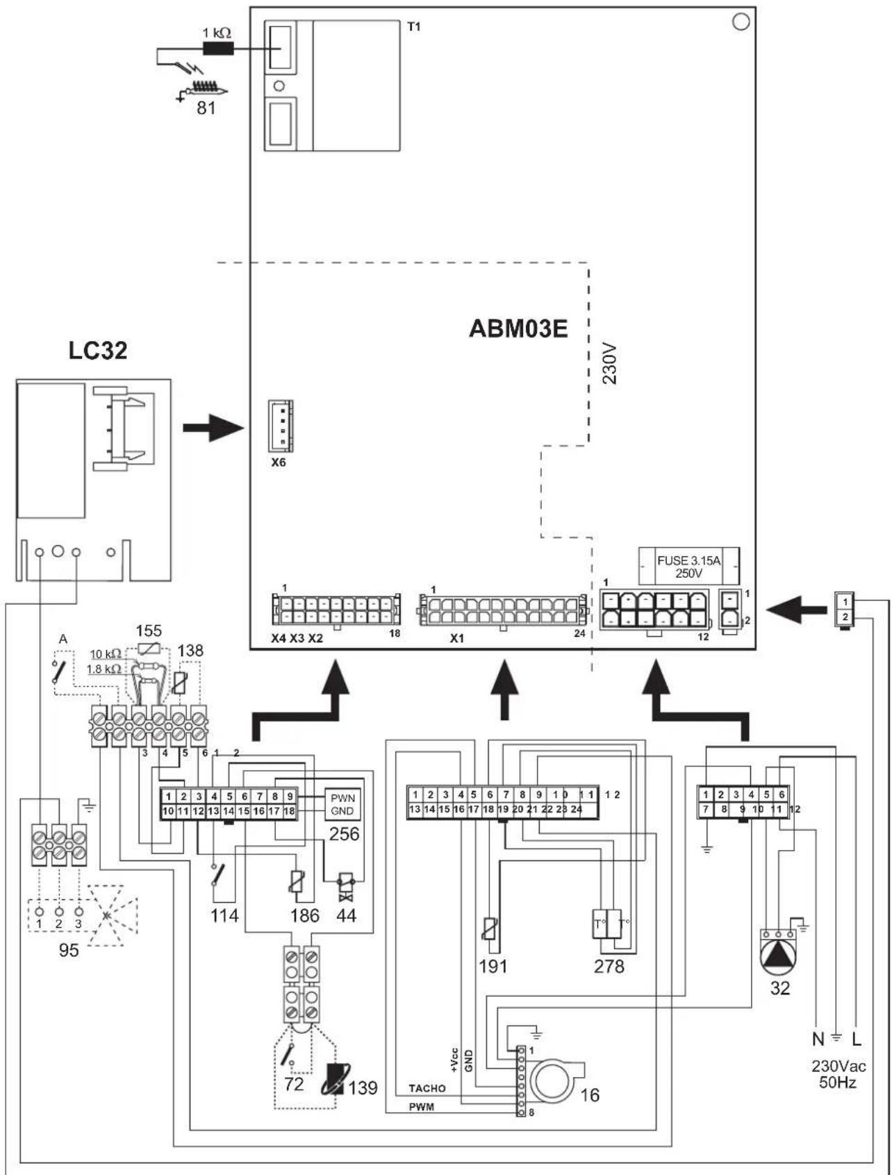FERROLI Bluehelix B 35 - Esquema électrique - 1