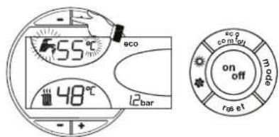 FERROLI Atlas D Eco Unit - DHW temperature adjustment - 1