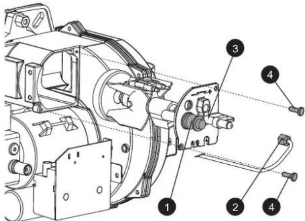 FERROLI Atlas D Eco Unit - Accessing the electrode and nozzle - 1