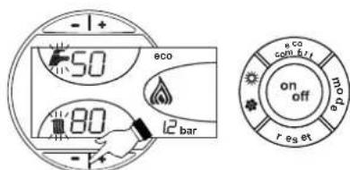 FERROLI Atlas D Eco Cond Unit - TEST modus inschakelen - 1
