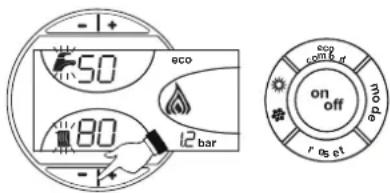 FERROLI Atlas D Eco K Unit - TEST modus inschakelen - 1