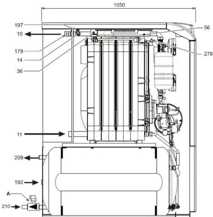 FERROLI Atlas D Eco K Unit - Dimensions, connections and main components - 3