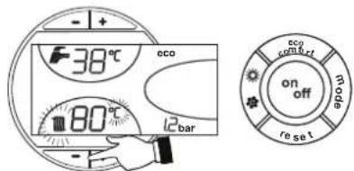FERROLI Atlas D Eco K Unit - Regulación de la temperatura de calefacción - 1