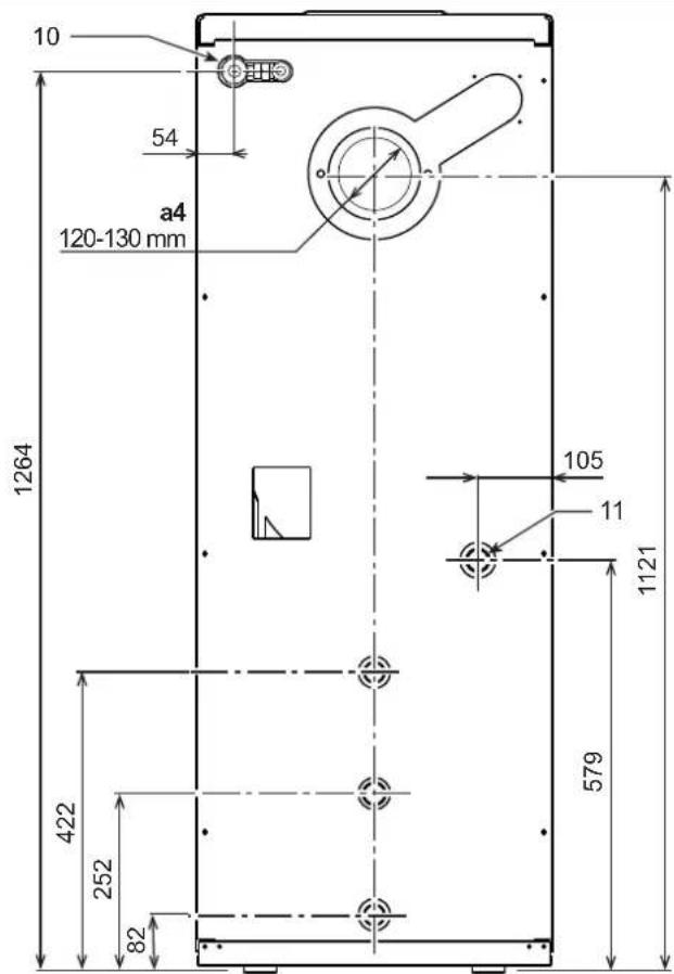 FERROLI Atlas D Eco K Unit - Dimensions, raccords et composants principaux - 4