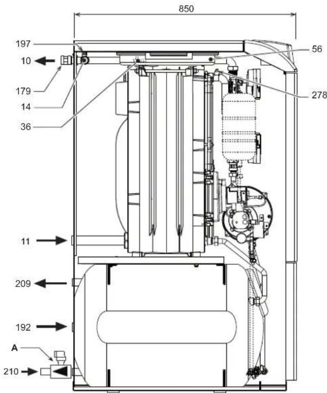 FERROLI Atlas D Eco K Unit - Dimensions, connections and main components - 2
