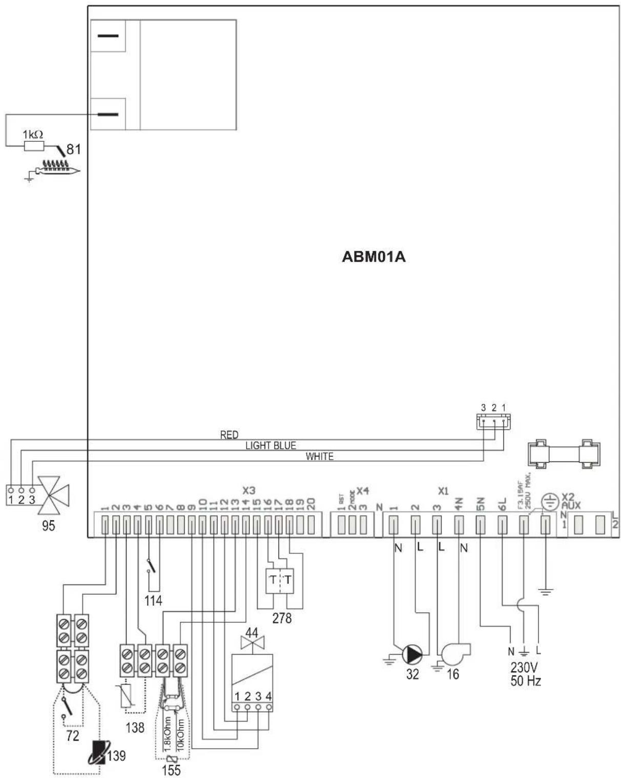 FERROLI Divatech D - Wiring diagram - 1