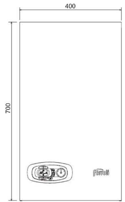 FERROLI Divatech D - Dimensions et raccords - 1