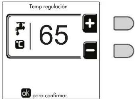 FERROLI Opera - Regulación de la temperatura del agua caliente sanitaria (con accumulator optional instalado) - 2
