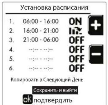 FERROLI Opera - IporpaMmnpoBaHne rpaΦnka pa6Otbl no Yacam - 16