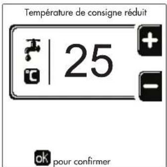FERROLI Opera - Réduction de la température eau chaude sanitaire (avec gallon optionnel installé) - 2