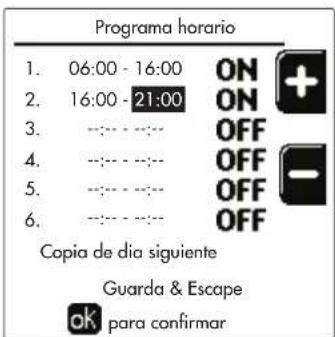 FERROLI Opera - Programación del horario - 13