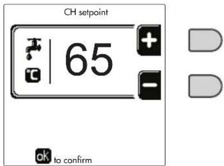 FERROLI Opera - DHW temperature adjustment (with optional hot water tank installed) - 2
