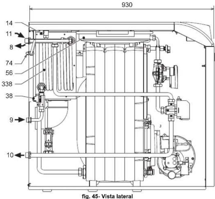 FERROLI Atlas D ECO 34 COND SI UNIT - Dimensiones, conexiones y componentes principales - 3