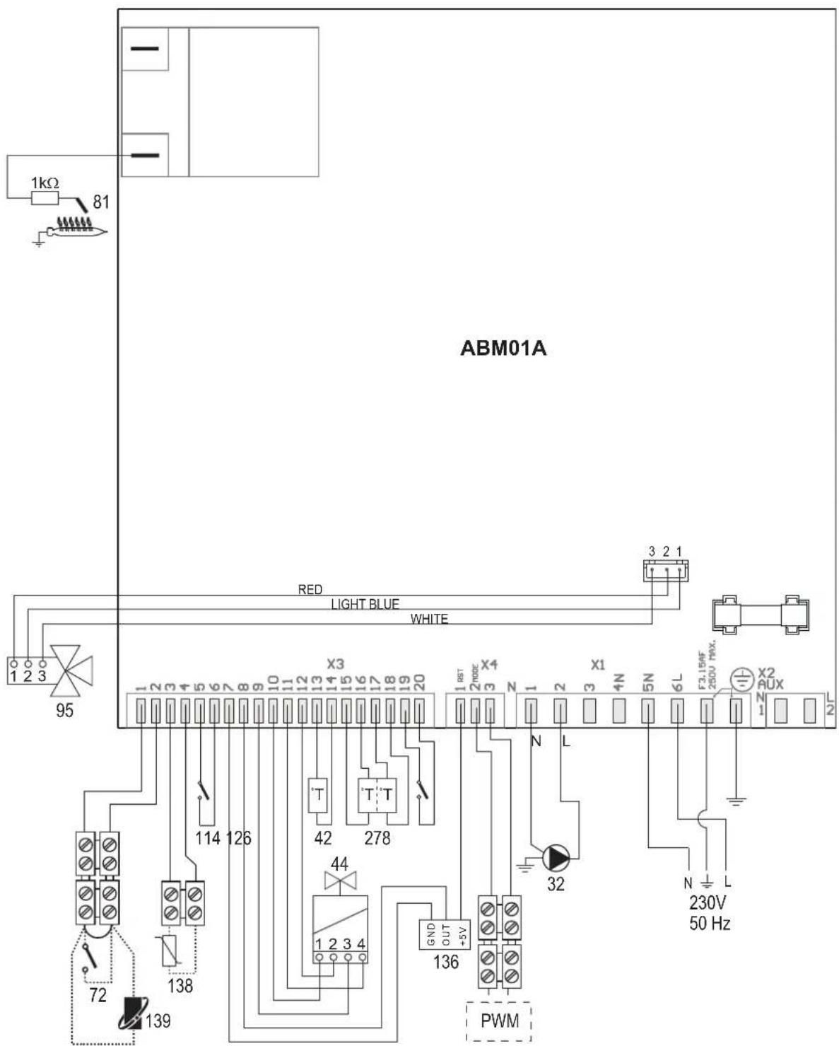 FERROLI DIVAtech D LN C24 - Schéma électriche - 1