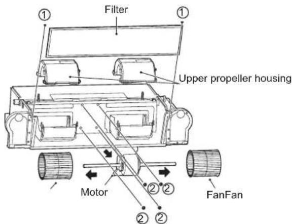 FERROLI Jolly Top - 6) If the motor needs to be replaced, follow the steps below: - 2