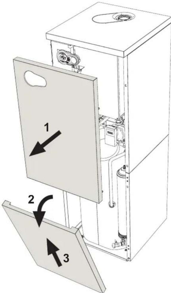 FERROLI Bluehelix B S 32 K 100 - Opening the front panel - 2