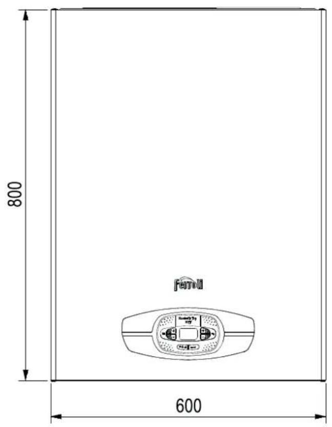FERROLI Bluehelix Top RRT K 50 - Dimensions et raccords - 1