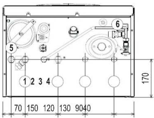 FERROLI Bluehelix Top RRT K 50 - Dimensions et raccords - 4
