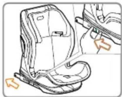 Foppapedretti Tourist - Installing the car seat in Group II/III for children weighing between 15 and 36kg , with the 3-point seat belt and ISOFIX connectors - 4