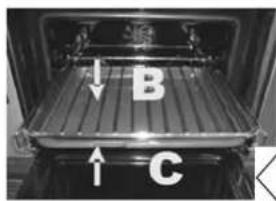 B C