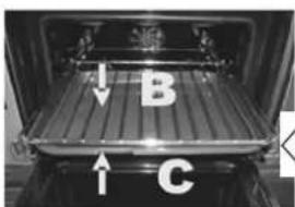 B C