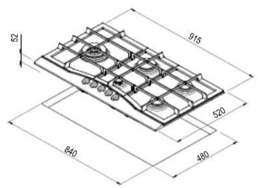ROSIERES RTG 95 SQF IN - Elektrische kookplaten/Glaskeramik verwarmings-elementen - 110