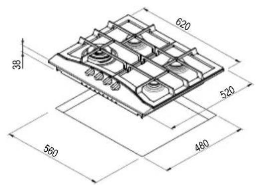 ROSIERES RTG 95 SQF IN - Elektrische kookplaten/Glaskeramik verwarmings-elementen - 102