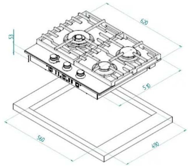 ROSIERES RTG 95 SQF IN - Elektrische kookplaten/Glaskeramik verwarmings-elementen - 38