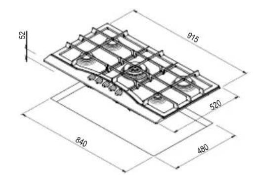 ROSIERES RTG 95 SQF IN - Elektrische kookplaten/Glaskeramik verwarmings-elementen - 108