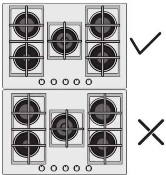 ROSIERES RVG6K3B1 - USE OF HOB - USER INSTRUCTIONS - 1