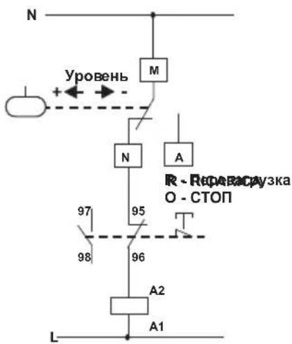 Fantini Cosmi A95 - СХЕМА СОЕДИНЕНИЯ ДЛЯ НАСОСА ОПОРОЖНЕНИЯ - 2
