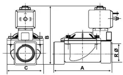 Fantini Cosmi M23 - Servo-assisted diaphragm valve bodies, normally-closed - 2