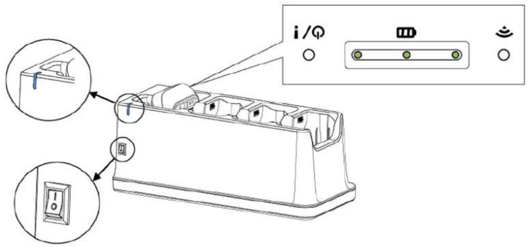 BROTHER RJ3055WB - Utilisation du socle de charge à batteries 4 baies (en option) - 6