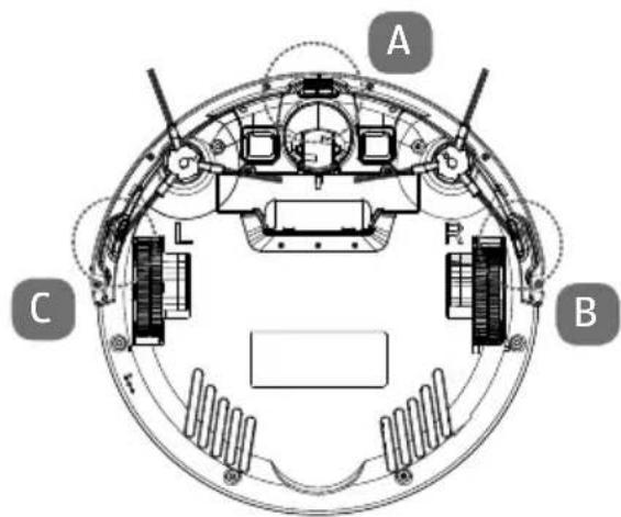 MEDION MD 18510 - Capteurs de l'aspirateur robot - 1