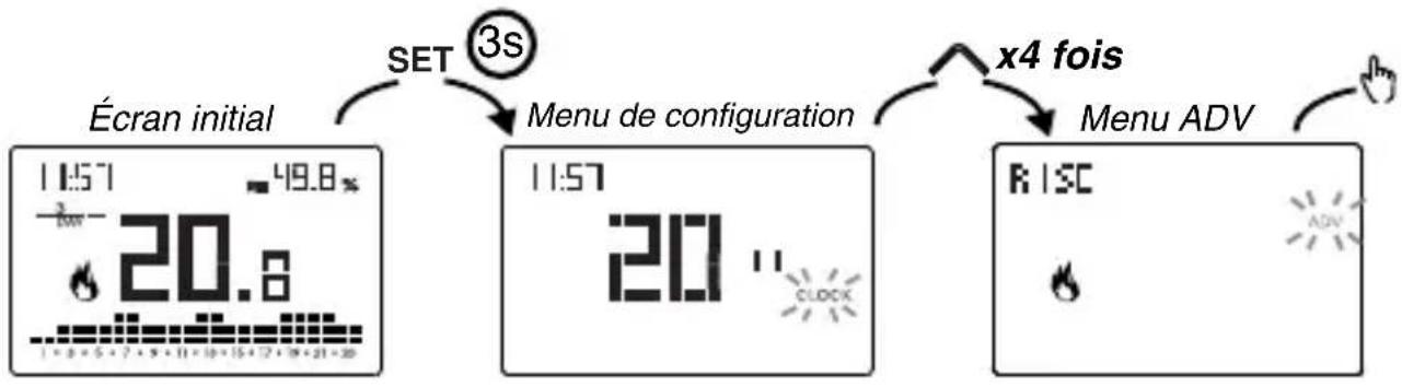 Vemer Tuo N - MENU ADV - réglage des paramètres avancés - 1