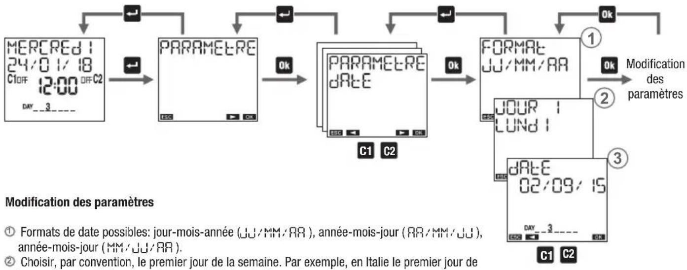 Vemer memo BT1 - Menu de réglage de la date - 1