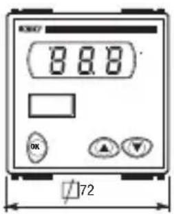 Vemer HT JK2P3D - DIMENSIONS PANNEAU ARRIERE 72x72 mm - 1