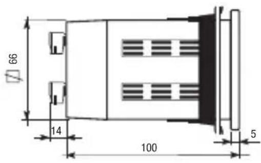 Vemer HT NiPt2P3A - DIMENSIONS PANNEAU ARRIERE 72x72 mm - 2