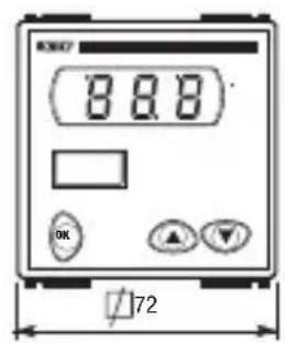 Vemer HT NTC2P3A - DIMENSIONS PANNEAU ARRIERE 72x72 mm - 1