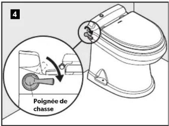 DOMETIC VacuFlush 4809 - Utilisation de la poignée de chasse (modèle 4700 seulement) - 2