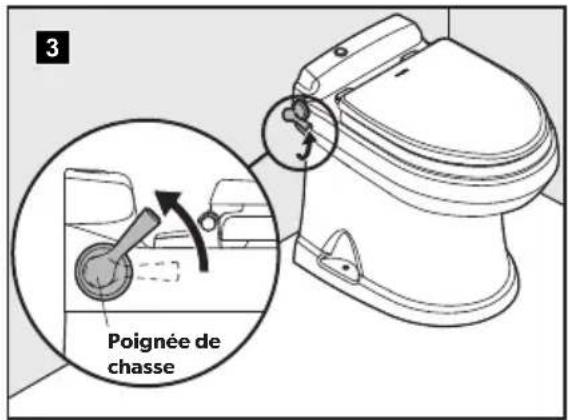 DOMETIC VacuFlush 4809 - Utilisation de la poignée de chasse (modèle 4700 seulement) - 1