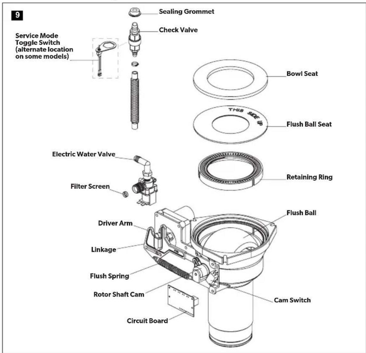 DOMETIC VacuFlush 4806 - Toilet base assembly - 1